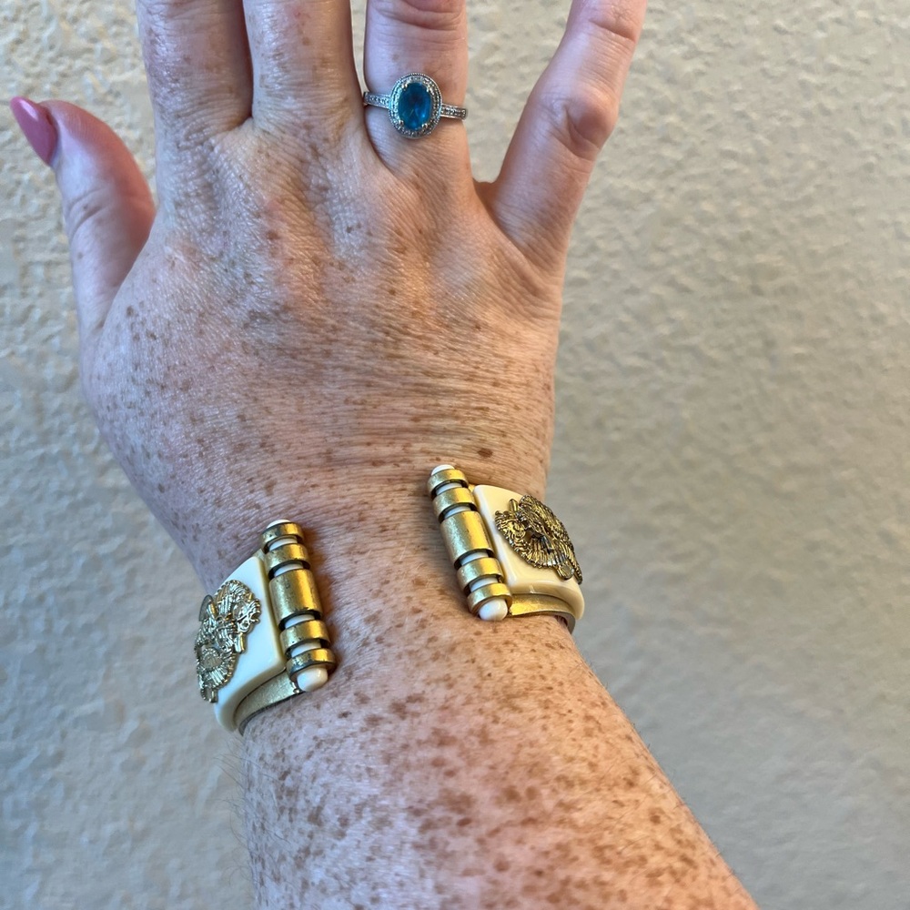 CAbi Gold and White Bracelet